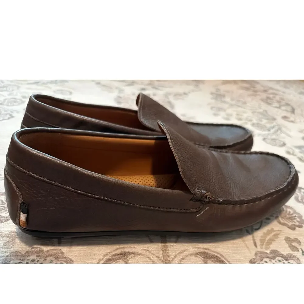 Allen Edmonds Santiago Brown Leather Driving Loafers Men Size 11 D